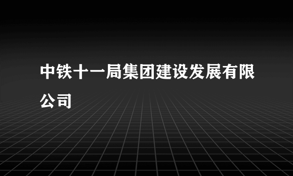 中铁十一局集团建设发展有限公司