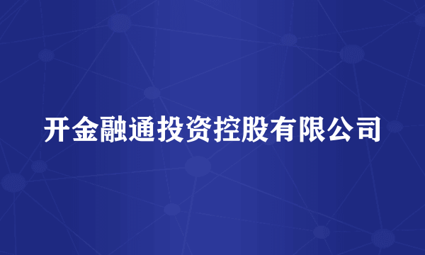 开金融通投资控股有限公司