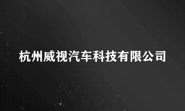 杭州威视汽车科技有限公司