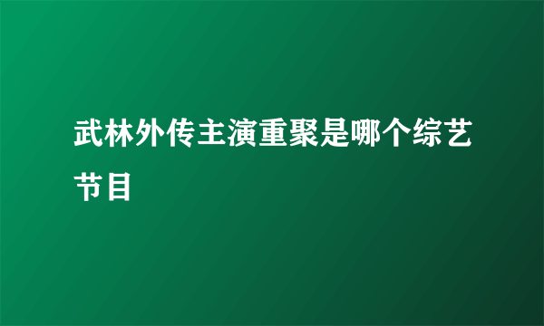 武林外传主演重聚是哪个综艺节目