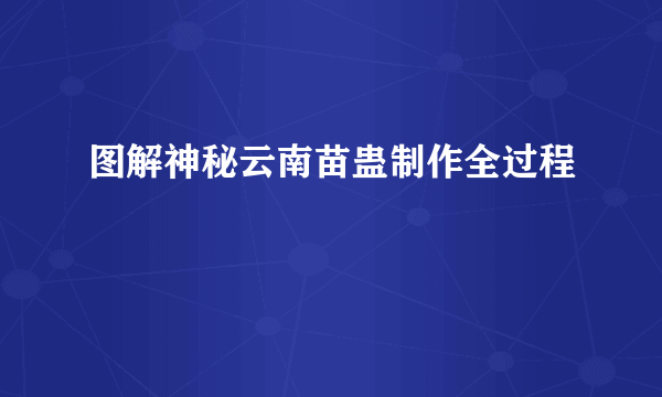 图解神秘云南苗蛊制作全过程