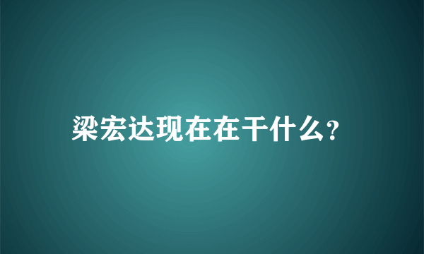 梁宏达现在在干什么？