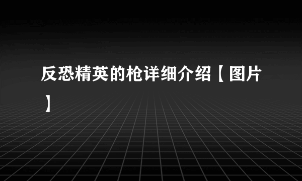 反恐精英的枪详细介绍【图片】