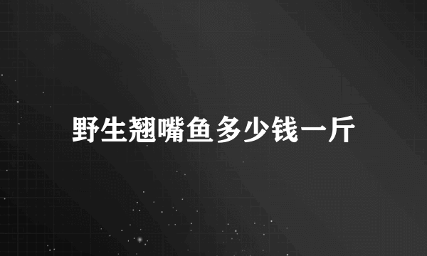 野生翘嘴鱼多少钱一斤