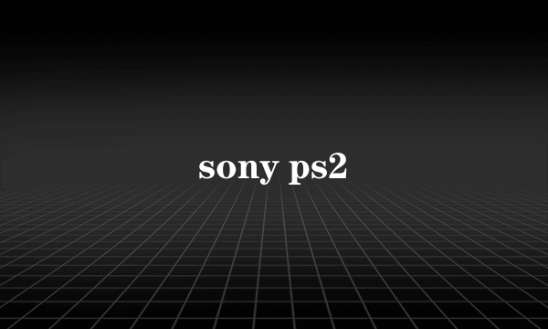 sony ps2