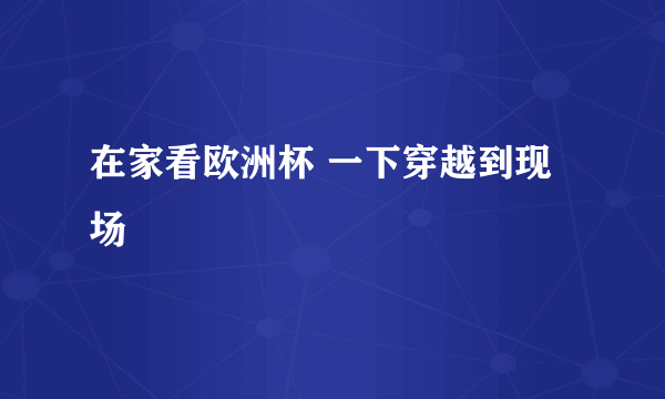 在家看欧洲杯 一下穿越到现场