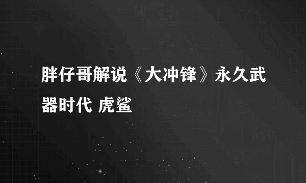 胖仔哥解说《大冲锋》永久武器时代 虎鲨