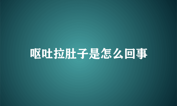 呕吐拉肚子是怎么回事