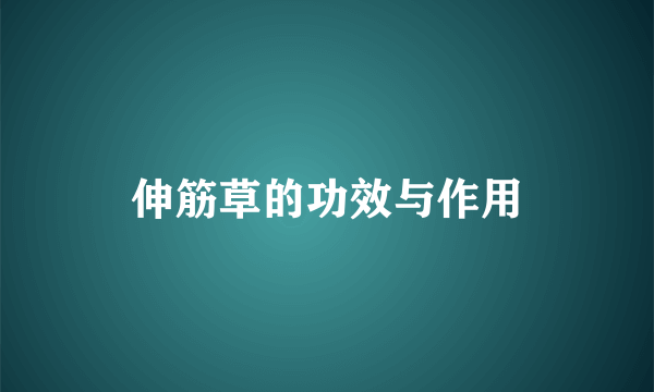 伸筋草的功效与作用