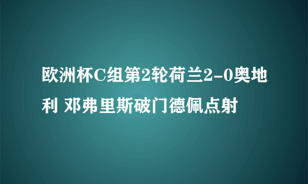 欧洲杯C组第2轮荷兰2-0奥地利 邓弗里斯破门德佩点射