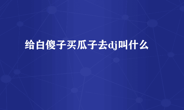 给白傻子买瓜子去dj叫什么