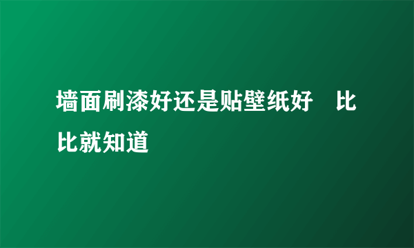 墙面刷漆好还是贴壁纸好   比比就知道