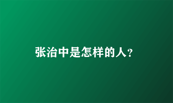 张治中是怎样的人？