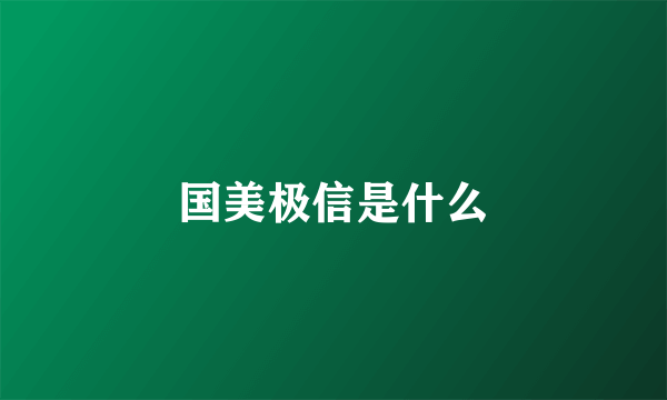 国美极信是什么