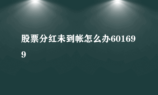 股票分红未到帐怎么办601699