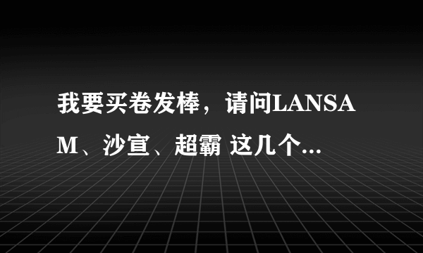 我要买卷发棒，请问LANSAM、沙宣、超霸 这几个牌子哪个好？