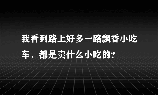 我看到路上好多一路飘香小吃车，都是卖什么小吃的？