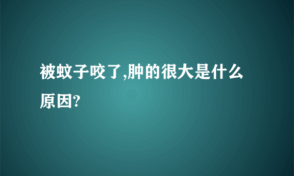 被蚊子咬了,肿的很大是什么原因?