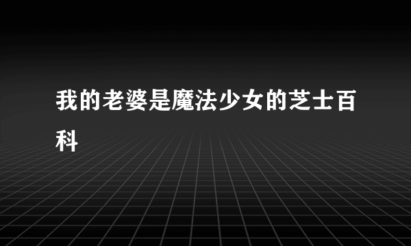 我的老婆是魔法少女的芝士百科