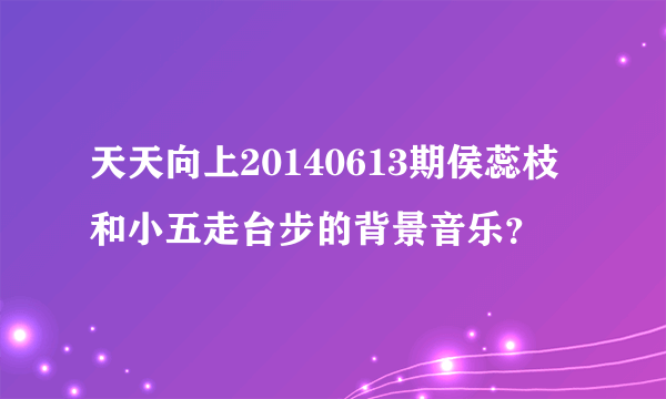 天天向上20140613期侯蕊枝和小五走台步的背景音乐？