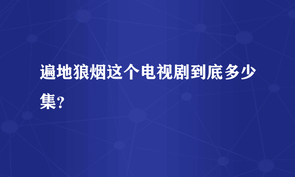 遍地狼烟这个电视剧到底多少集？