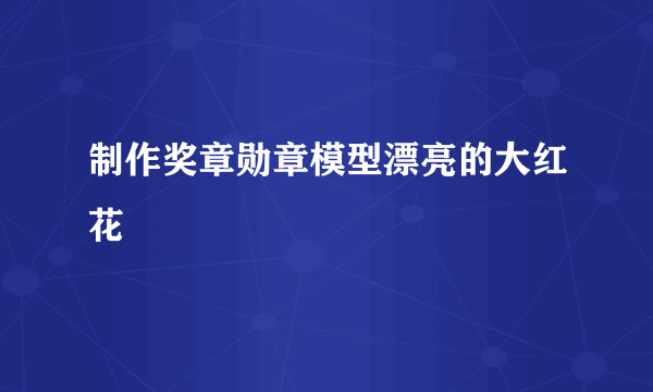 制作奖章勋章模型漂亮的大红花