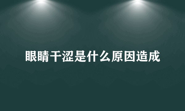 眼睛干涩是什么原因造成