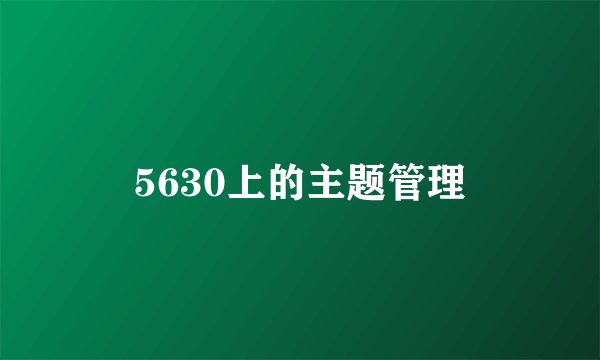 5630上的主题管理