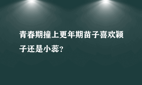 青春期撞上更年期苗子喜欢颖子还是小蕊？