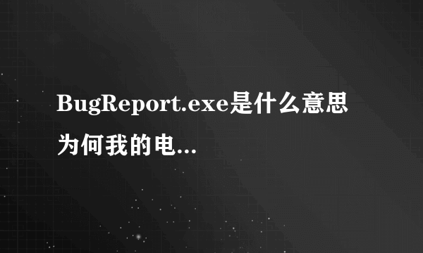 BugReport.exe是什么意思  为何我的电脑打开一个东西就会出现应用程序错误