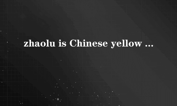 zhaolu is Chinese yellow woman.这句话的意思是赵璐是中国黄色的女人