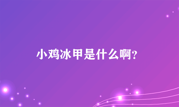 小鸡冰甲是什么啊？