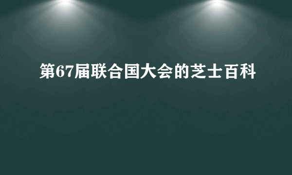 第67届联合国大会的芝士百科