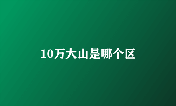 10万大山是哪个区