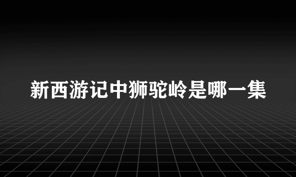 新西游记中狮驼岭是哪一集