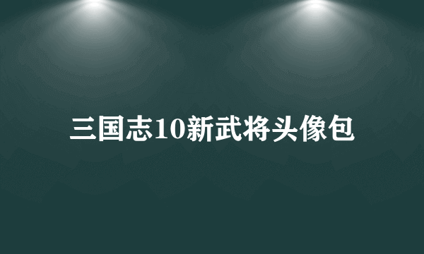 三国志10新武将头像包