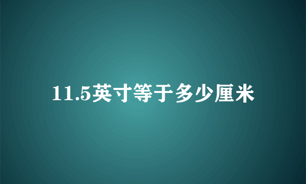 11.5英寸等于多少厘米