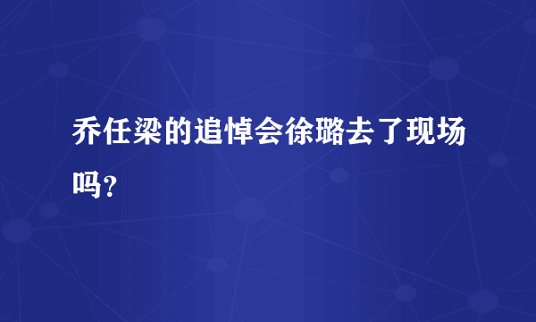 乔任梁的追悼会徐璐去了现场吗？