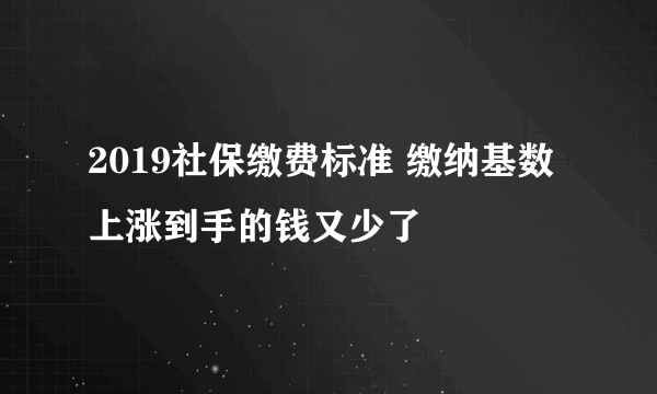 2019社保缴费标准 缴纳基数上涨到手的钱又少了