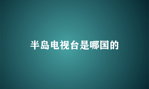 半岛电视台是哪国的