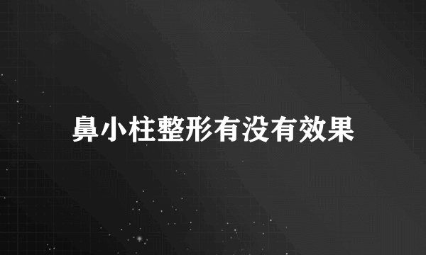 鼻小柱整形有没有效果