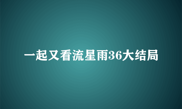 一起又看流星雨36大结局