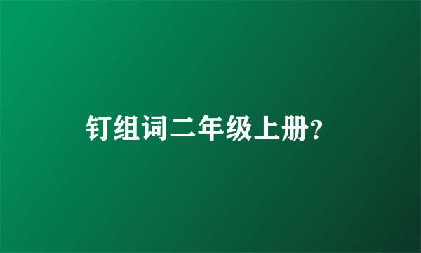 钉组词二年级上册？