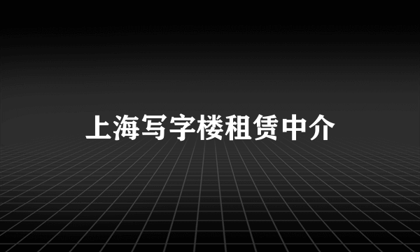 上海写字楼租赁中介