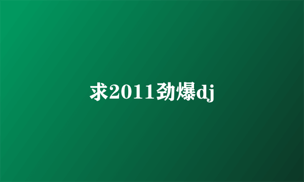 求2011劲爆dj