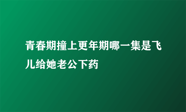 青春期撞上更年期哪一集是飞儿给她老公下药