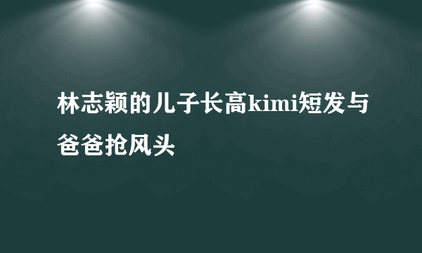 林志颖的儿子长高kimi短发与爸爸抢风头