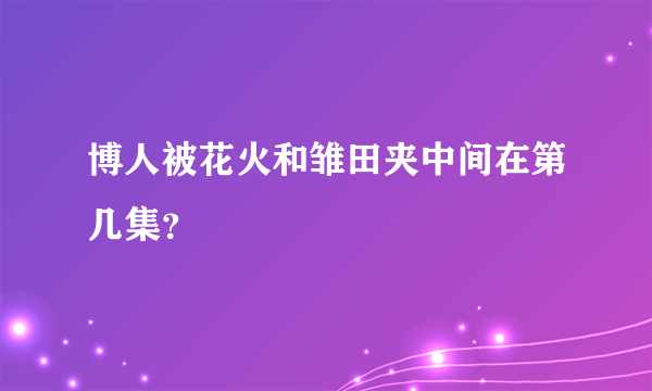 博人被花火和雏田夹中间在第几集？