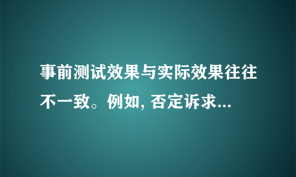 事前测试效果与实际效果往往不一致。例如, 否定诉求广告在事前测试中往往分数不佳,而其实际效 果可能颇为成功。相反,幽默、轻松、娱乐性广告的事 前测试结果往往比实际效果好。因此,对广告前测试的 结果还要加以分析。6.试述消费者市场细分的依据。