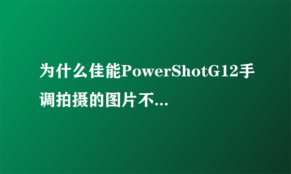 为什么佳能PowerShotG12手调拍摄的图片不可以在电脑上显示？